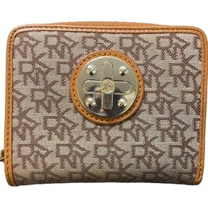 DKNY monogram zip around wallet